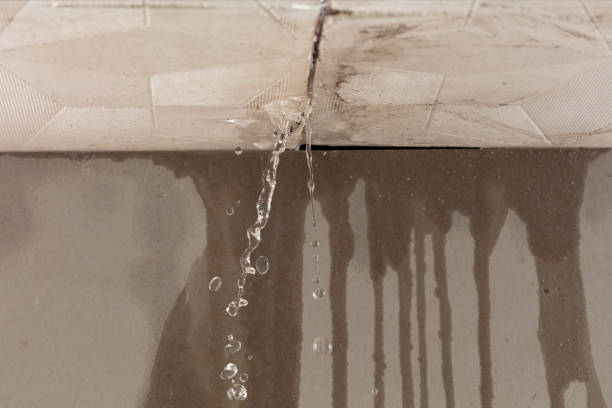 Professional Flood Damage Cleanup technician working in Leonard, MI